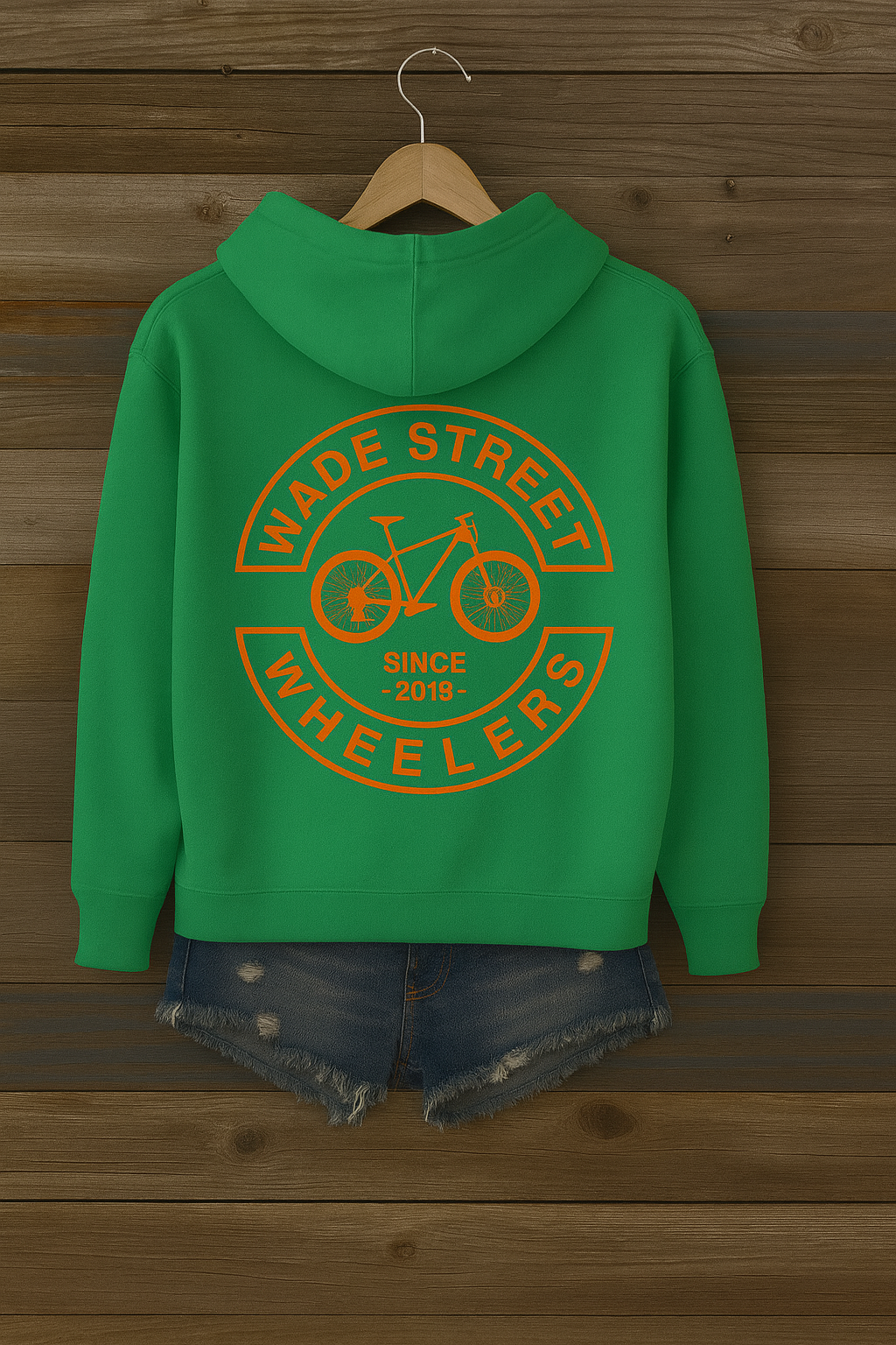 Kelly Green & Orange Hoodie