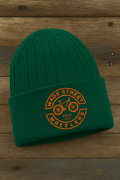 Kelly Green and Orange logo Beanie
