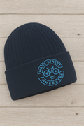 French Navy Beanie with light blue logo
