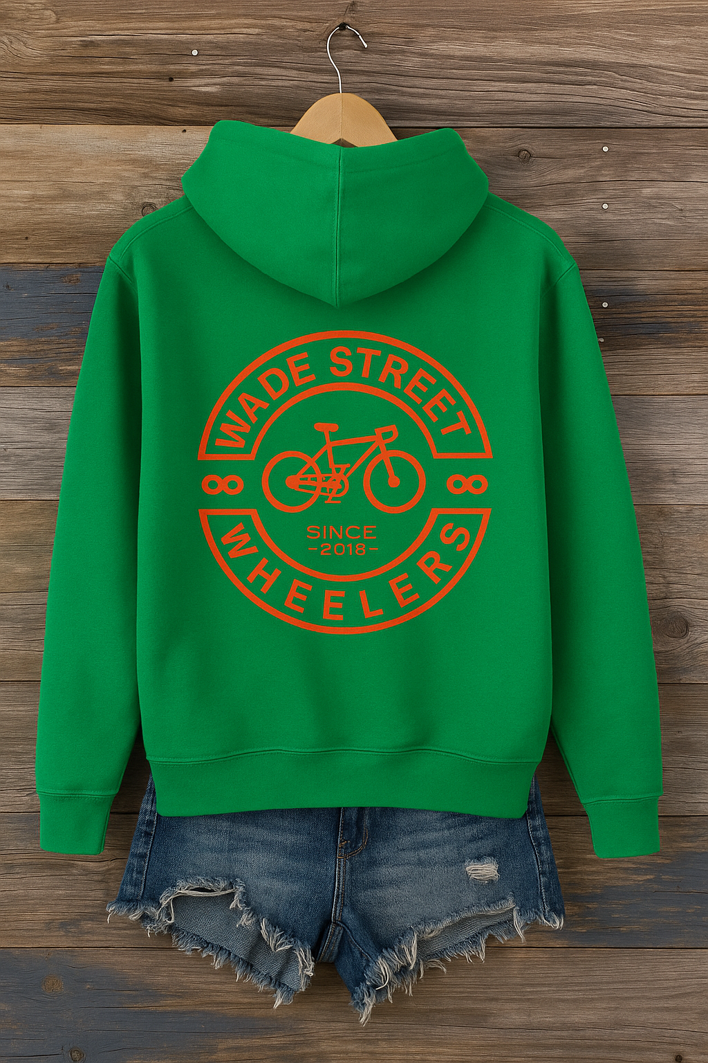 Kelly Green & Orange Hoodie