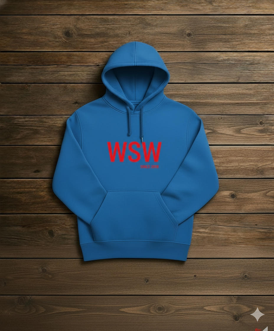 WSW Hawaiian Blue Red Flash Hoodie
