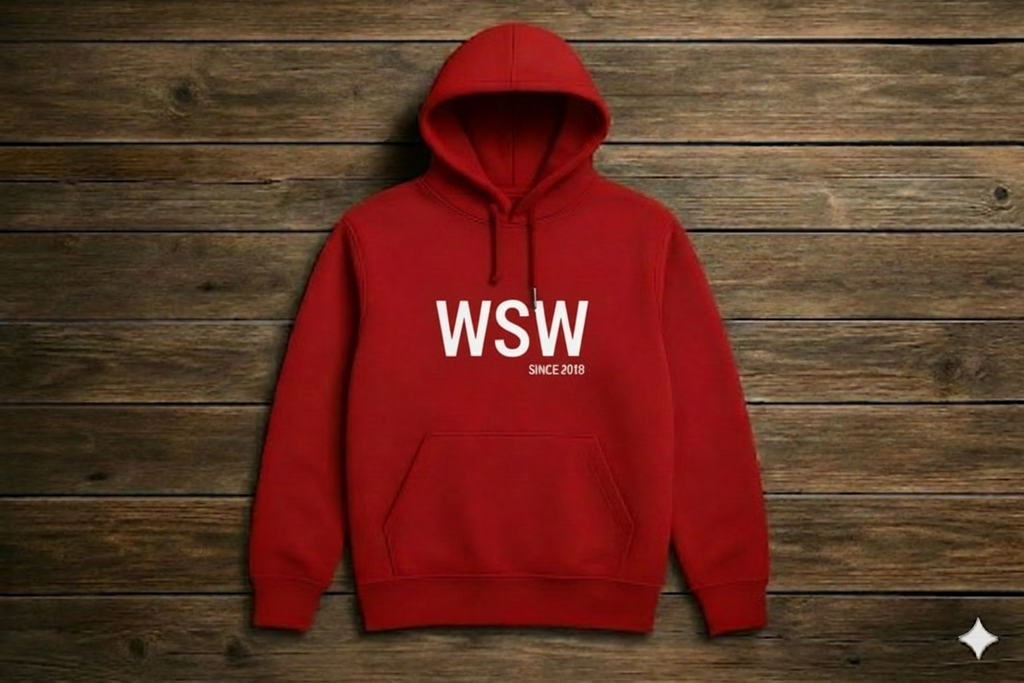 FIRE Red & White Hoodie