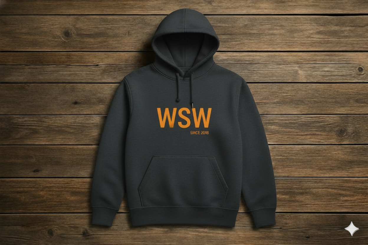 Steel Grey & Orange Hoodie