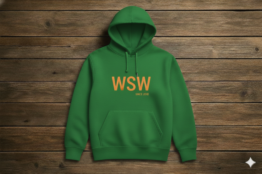 Kelly Green & Orange Hoodie