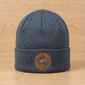 Slate Grey Beanie with Orange logo